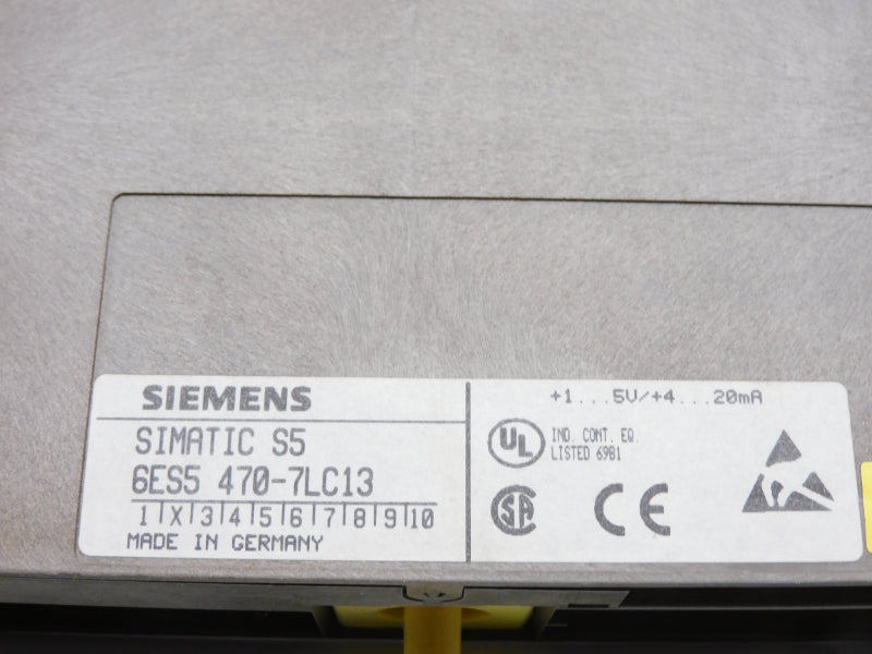 SIEMENS 6ES5470-7LC13 +1-5V (NO COVER) UNMP