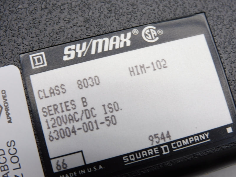 SQUARE D 8030HIM102 SER. B 120VAC/DC UNMP