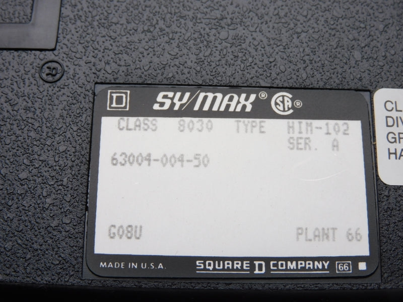 SQUARE D 8030HIM102 SER. A 120VAC/DC UNMP