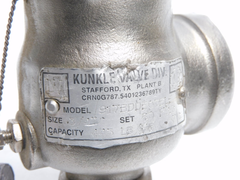 KUNKLE 917BDDE03BLE 60PSI 3/4" UNMP