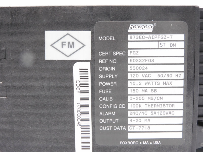FOXBORO 873EC-AIPFGZ-7 120VAC NSNP