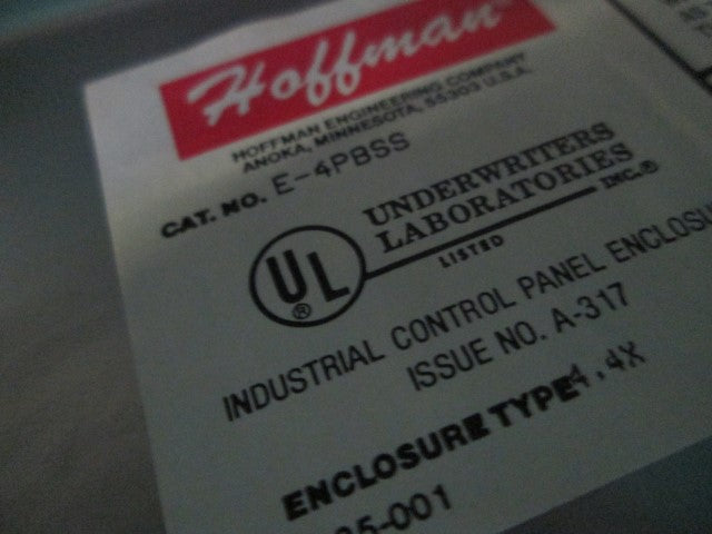 HOFFMAN PUSHBUTTON ENCLOSURE E-4PBSS (AS PICTURED) *NEW NO BOX*