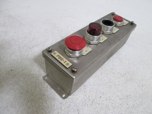 HOFFMAN PUSHBUTTON ENCLOSURE E-4PBSS (AS PICTURED) *NEW NO BOX*