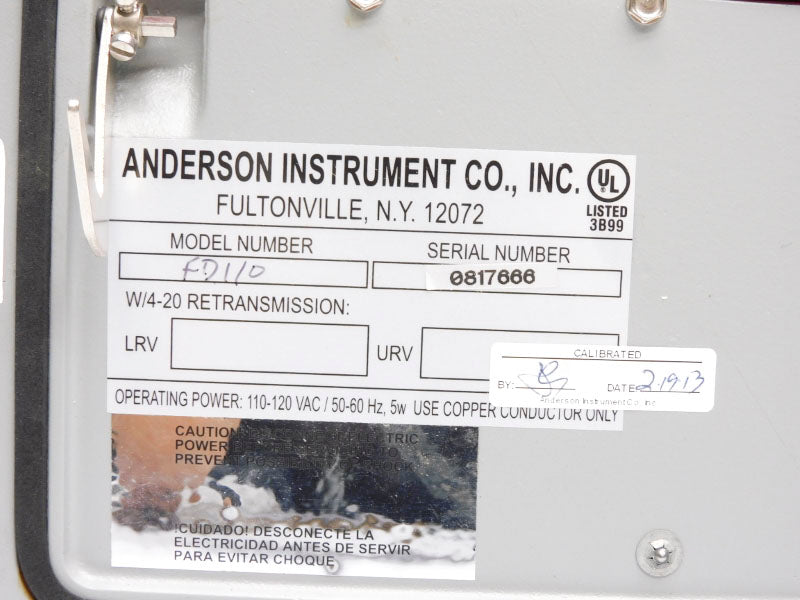 ANDERSON INSTRUMENT FD110 56000-A70 110-120VAC NSNP