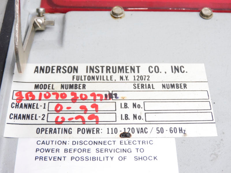 ANDERSON INSTRUMENT GB1070G099182 110-120VAC NSNP