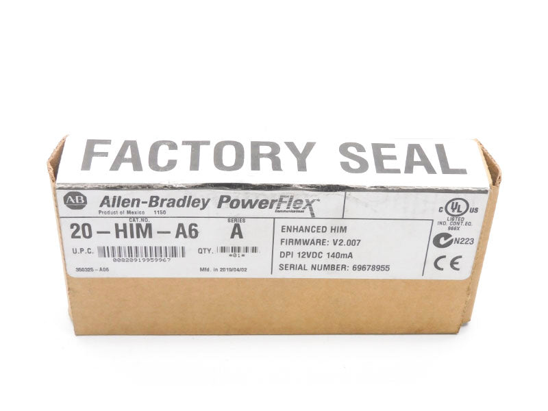 ALLEN BRADLEY 20-HIM-A6 SER. A 12VDC F/W V2.007 DATE: 2019 NSFS