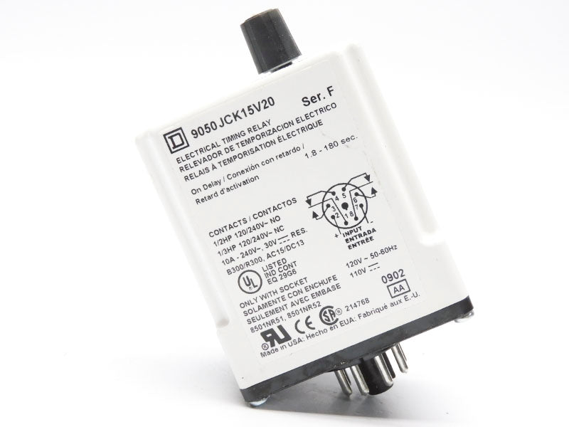 SQUARE D 9050JCK15V20 SER. F 110/120V 10A 1.8-180S NSMP