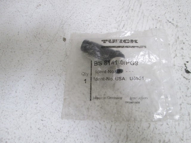 TURCK CONNECTOR BS 8141-0/PG9 *NEW IN FACTORY BAG*