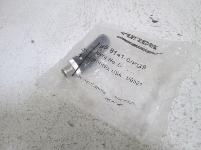 TURCK CONNECTOR BS 8141-0/PG9 *NEW IN FACTORY BAG*