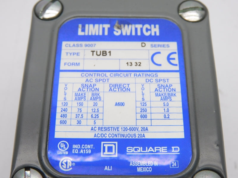 SQUARE D 9007TUB1 SER. D 120-600V 20A NSNP