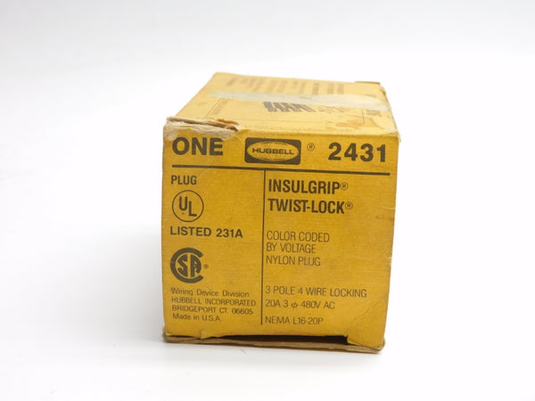 HUBBELL 2431 480VAC 20A NSMP