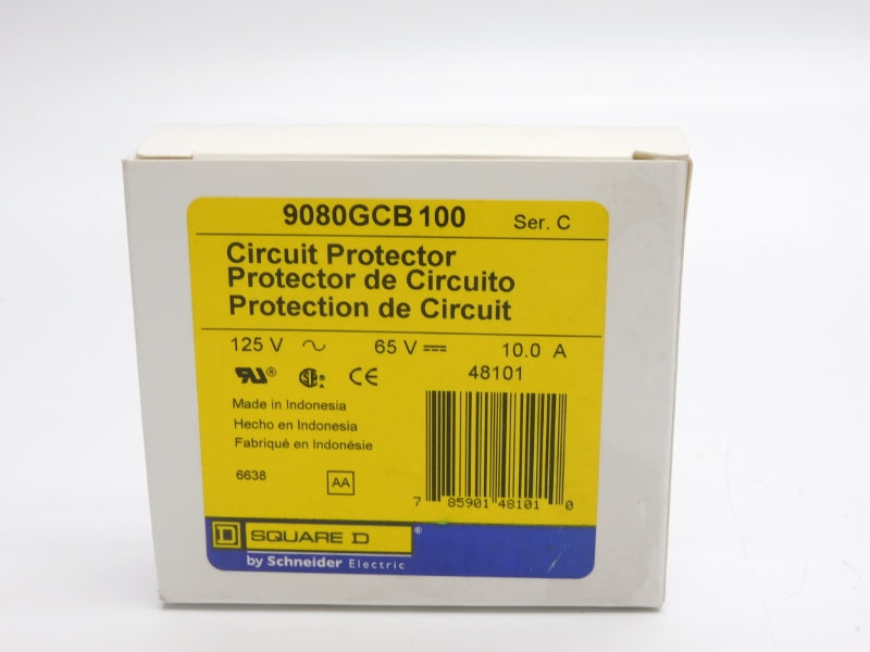 SQUARE D 9080GCB100 SER. C 125V 10.0A NSMP