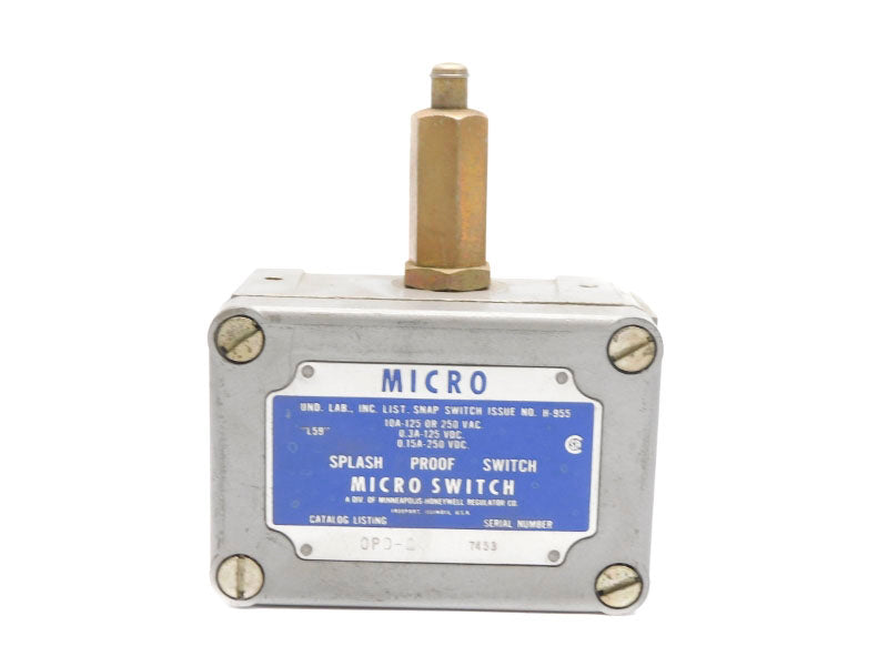 MICRO SWITCH OPD-Q 250VAC/DC 10A (GREY) UNMP