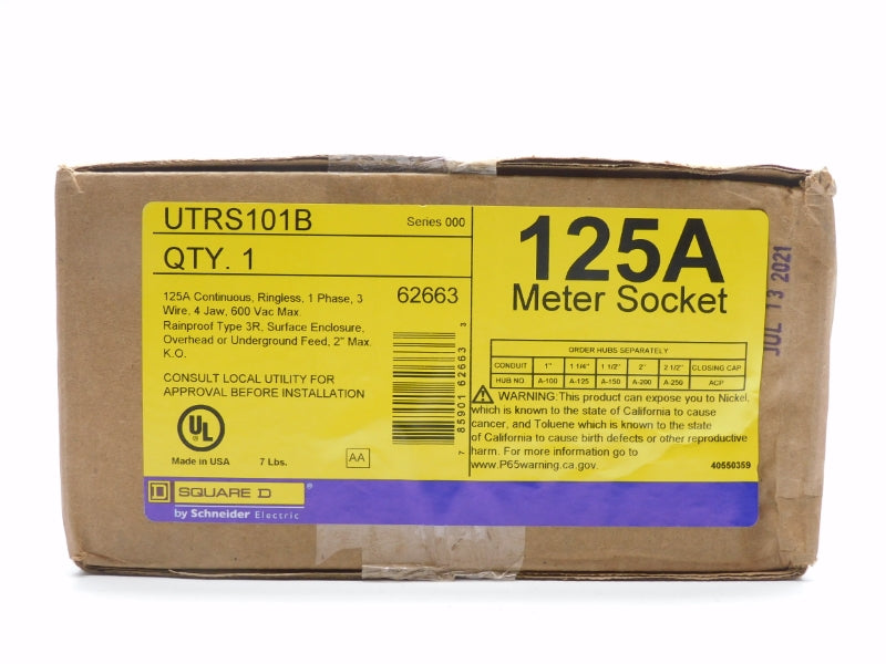 SQUARE D UTRS101B SER. 000 600VAC 125A NSFS