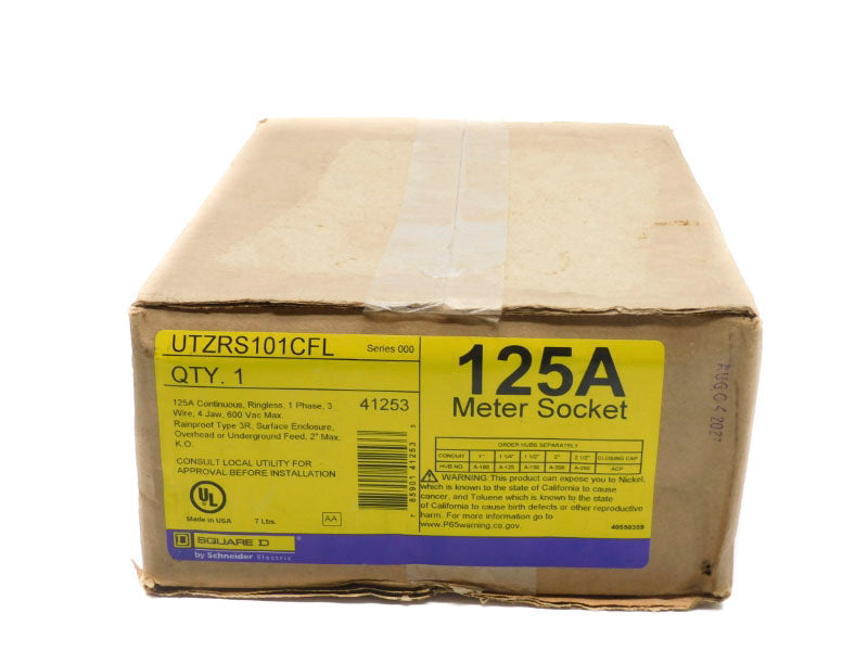 SQUARE D UTZRS101CFL SER. 000 600VAC 125A NSFS
