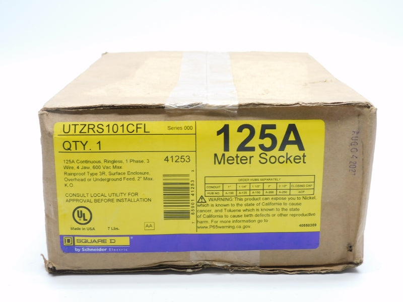SQUARE D UTZRS101CFL SER. 000 600VAC 125A NSFS