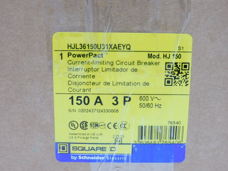 SQUARE D HJL36150U31XAEYQ 600V 150A NSMP
