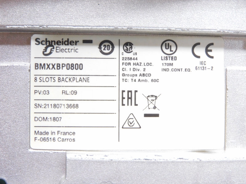 SCHNEIDER ELECTRIC BMXXBP0800 NSMP