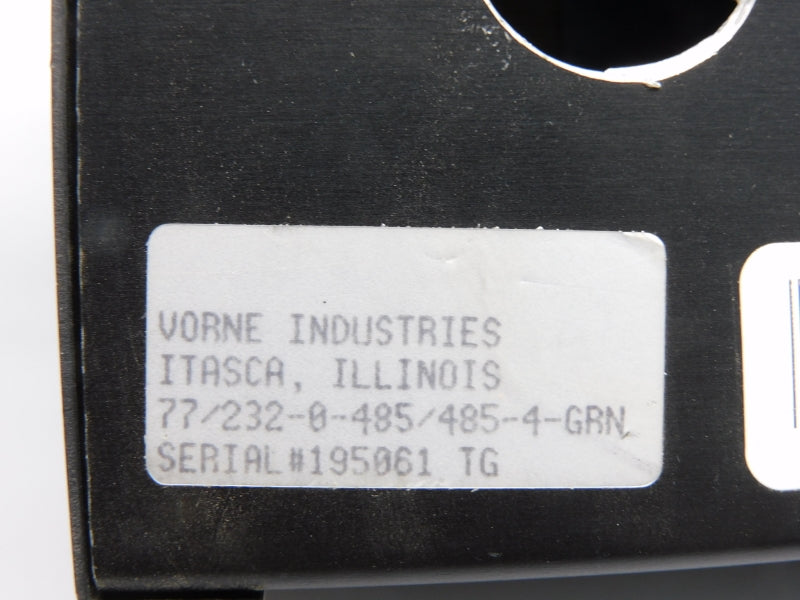 VORNE INDUSTRIES 77/232-0-485/485-4-GRN UNMP