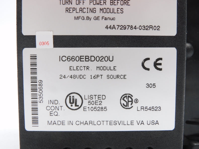 FANUC IC660BBD022 24VDC 16A NSNP
