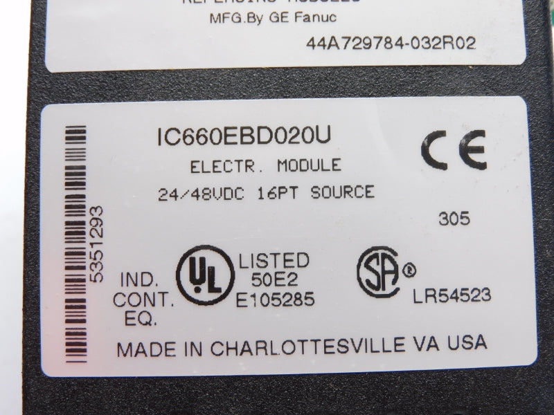 FANUC IC660BBD020 24/48VDC 15A (NO TERMINAL) NSNP