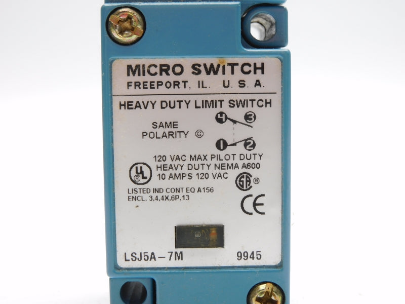 MICRO SWITCH LSJ5A-7M 120VAC 10A NSMP