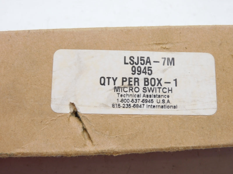 MICRO SWITCH LSJ5A-7M 120VAC 10A NSMP