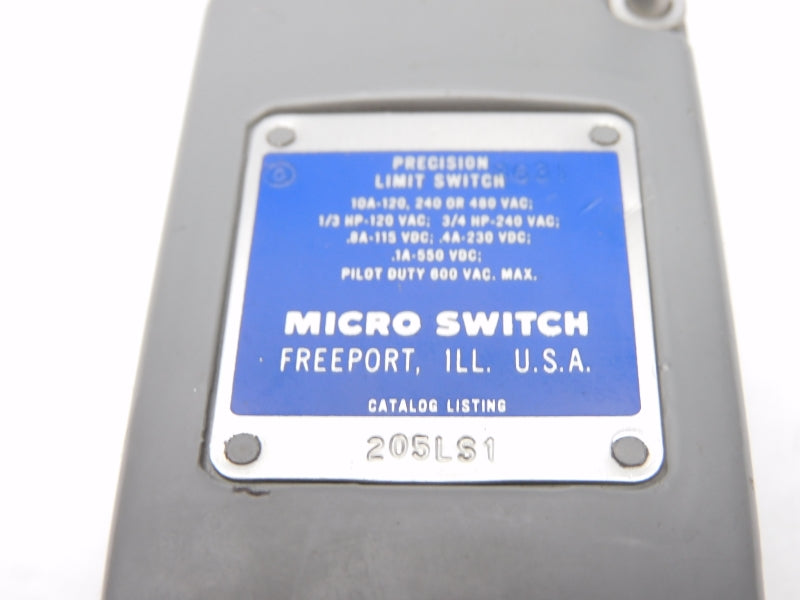 MICRO SWITCH 205LS1 600VAC 10A (GREY) UNMP