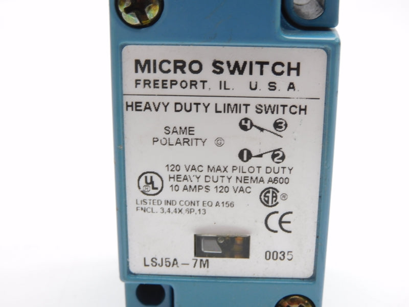 MICRO SWITCH LSJ5A-7M 120VAC 10A NSNP