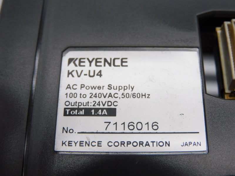 KEYENCE KV-U4 100-240VAC 1.4A UNMP