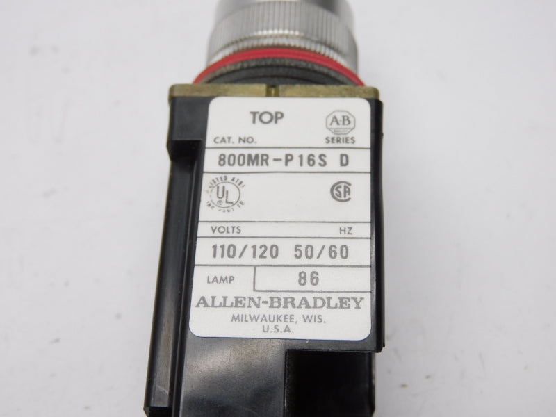 ALLEN BRADLEY 800MR-P16RS SER. D 120V (GY/BL) NSMP