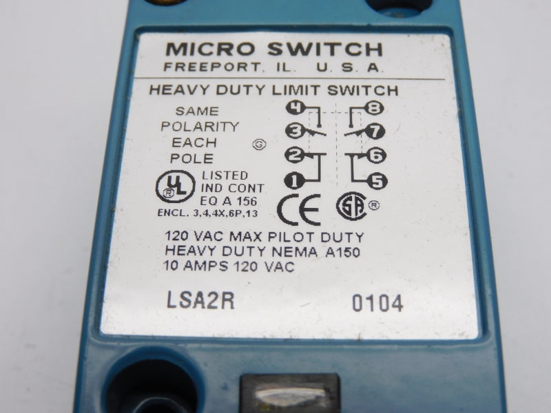 MICRO SWITCH LSA2R 120VAC 10A (AS PICTURED) NSNP