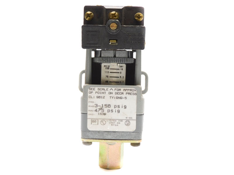 SQUARE D 9012GNG5 3-150PSI (.2-10BAR) UNMP
