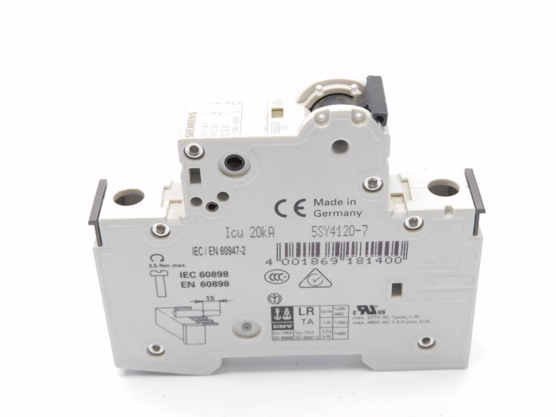 SIEMENS 5SY4120-7 230/400V 20A UNMP
