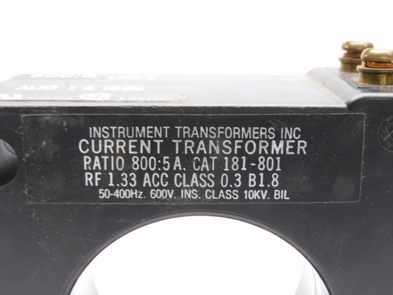 INTRUMENTS TRANSFORMERS 181-801 600V NSNP