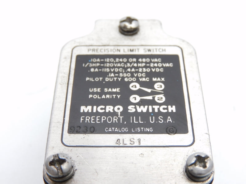 MICRO SWITCH 4LS1 600VAC 10A (AS PICTURED) UNMP