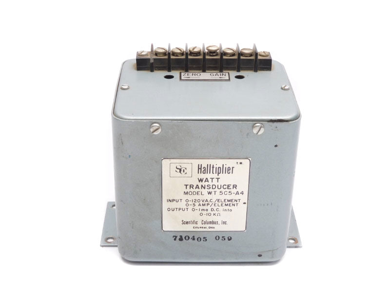 SCIENTIFIC COLUMBUS WT5C5-A4 0-120VAC 0-5A UNMP