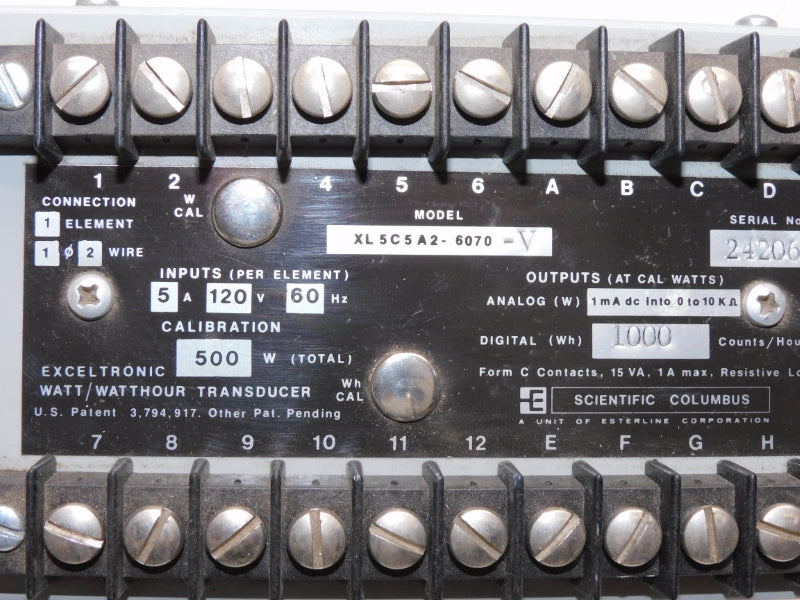 SCIENTIFIC COLUMBUS XL5C5A2-6070-V 120V 5A UNMP