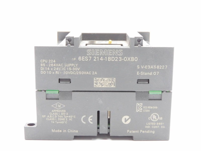 SIEMENS 6ES7214-1BD23-0XB0 85-264VAC (NO DOOR/COVER) NSNP