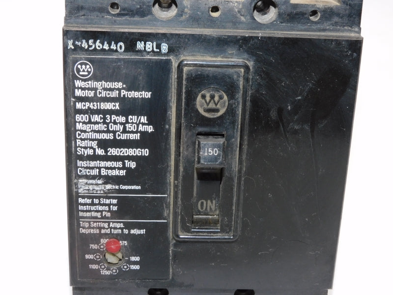 WESTINGHOUSE MCP431800CX 600VAC 150A UNMP