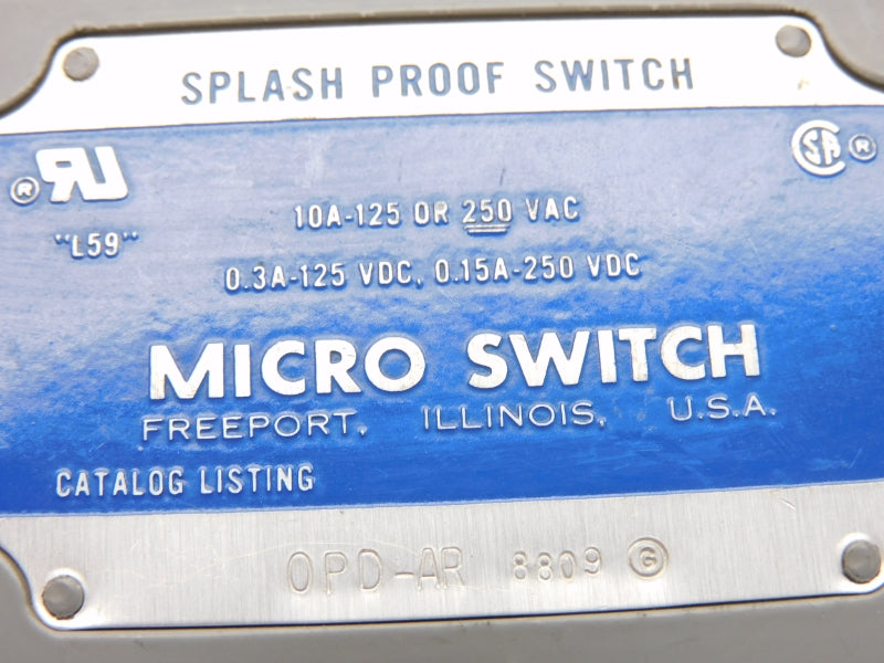 MICRO SWITCH OPD-AR 250VAC/DC 10A (GREY) UNMP