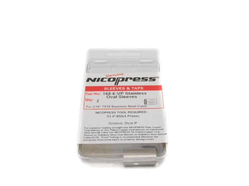 NICOPRESS 168-6-VP (PKG OF 2) NSMP