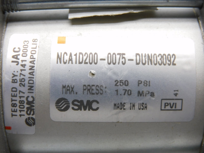 SMC NCA1D200-0075-DUN03092 250PSI NSNP