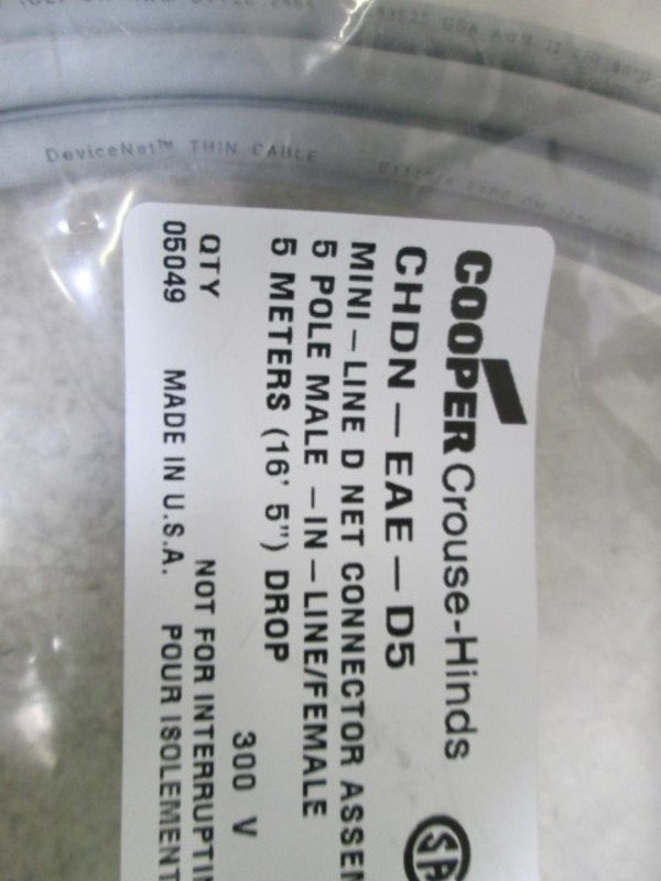 COOPER CROUSE-HINDS CONNECTOR ASSEMBLY CHDN-EAE-D5 * NEW IN BAG *