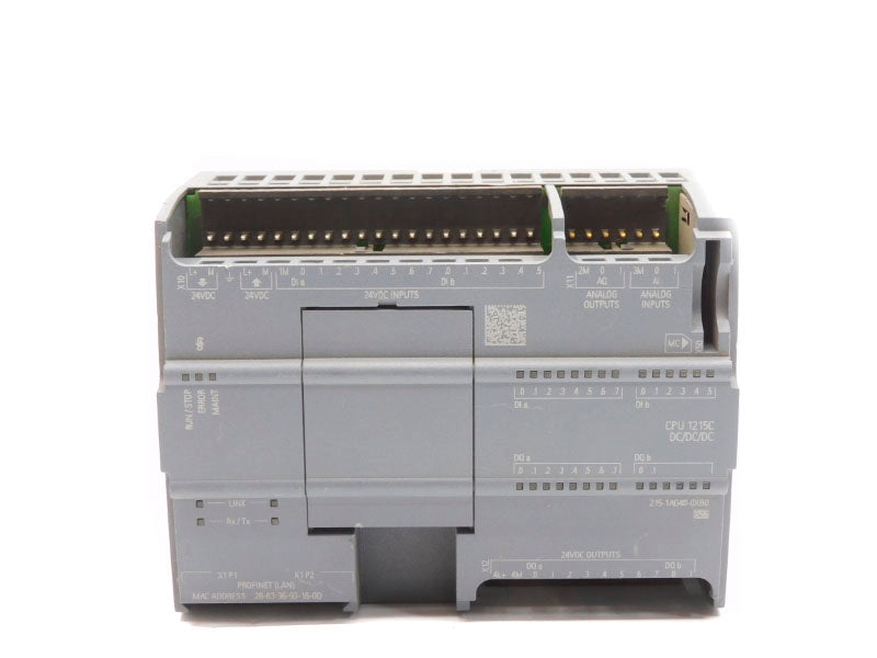 SIEMENS 6ES7215-1AG40-0XB0 24VDC 1.5A (NO DOOR/TERMINAL) UNMP
