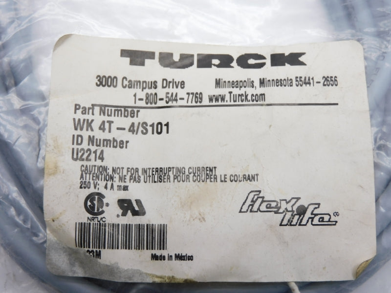 TURCK WK4T-4/S101 U2214 250V 4A NSMP