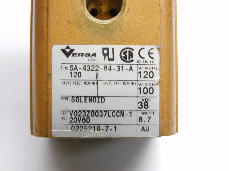 VERSA SA-4322-84-31-A120 120V (AS PICTURED) UNMP