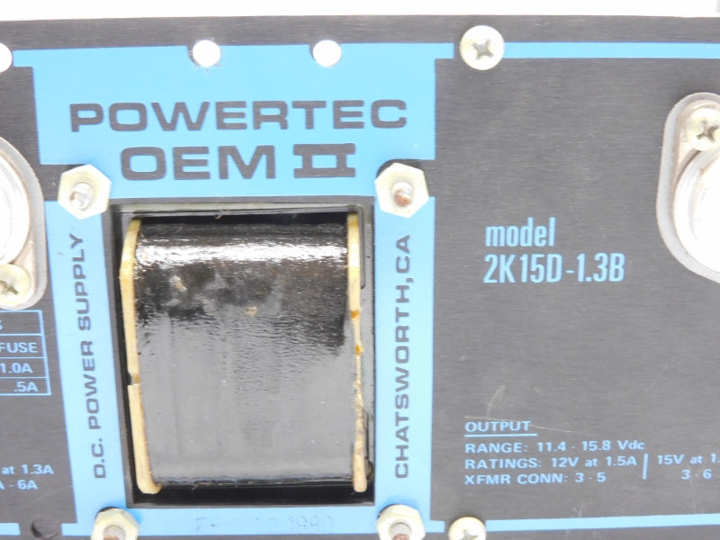 POWERTEC OEM II 2K15D-1.3B 115/230VAC 3-6A UNMP