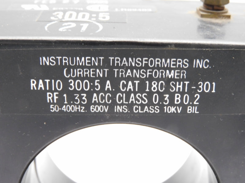 INSTRUMENT TRANSFORMERS 180SHT-301 600V UNMP
