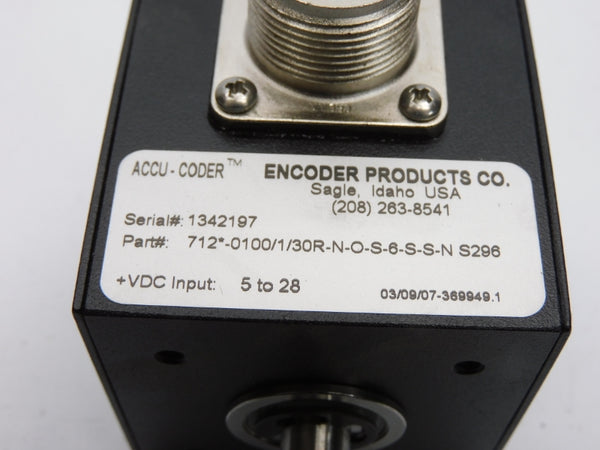 ACCU-CODER 712*-0100/1/30R-N-O-S-6-S-S-N S296 5-28VDC NSMP